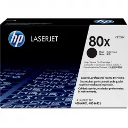 HP 80X Tóner Original Laserjet Alta Capacidad Negro