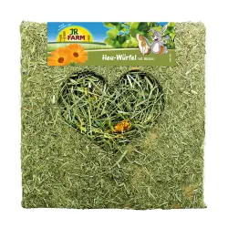 JR Farm Cubo de heno con flores - 450 g (grande)