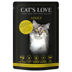 Cat's Love 12 x 85 g comida húmeda para gatos - Ternera y Pavo