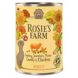 Rosie's Farm 6 x 400 g comida húmeda para perros en oferta: 5 + 1 ¡gratis! - Edición especial: cordero y pollo