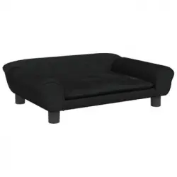 Cama Para Perros De Terciopelo Negra 70x48x22 Cm Vidaxl