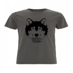 Camiseta lobo hombre color Gris