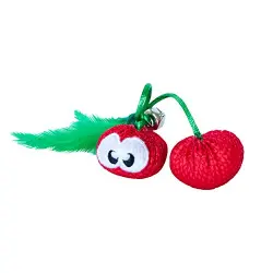 Outward Hound Catstages Dental Cherries Peluche Suave de Cerezas para gatos
