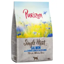 Purizon Single Meat con salmón y flores de aciano pienso para gatos - 400 g