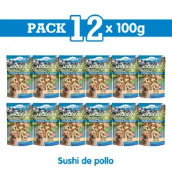 Snack Sushi de pollo 100 g Snack para perros, Unidades 12 unidades