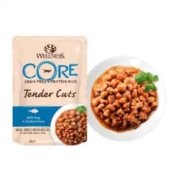 Wellness Core Tender Cuts atún sobre en salsa para gatos