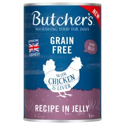 Butcher's Original Grain Free para perros 24 x 400 g - Pollo en gelatina