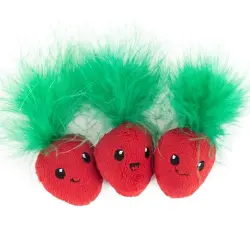 Outward Hound Catstages Strawbabies Peluche de Fresitas para gatos