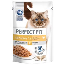 Perfect Fit Sensitive 1+ en bolsitas para gatos - Pollo - 12 x 85 g