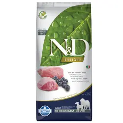 Farmina N&D Adult Medium & Maxi sin cereales cordero y arándanos para perros - 12 kg