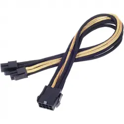 SilverStone PP07-EPS8BG Cable Extensor de Alimentación EPS 8 Pin a EPS/ATX 4+4 Pin 30cm Negro/Oro