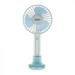 Sogo Mini Ventilador Recargable con Soporte para Smartphone 4W Azul