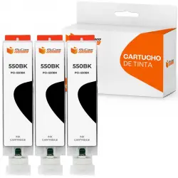 Pccom Essential Canon Pgi550xl/pgi555xxl Cartucho Tinta Compatible Negro Pack 3
