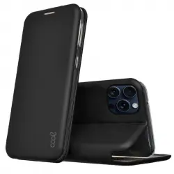 Cool Flip Cover Elegance Funda Negra para iPhone 15 Pro