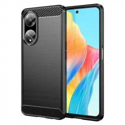 Max Power Digital Funda Fibra De Carbono Para Oppo A98 5g Antigolpes Silicona Negra