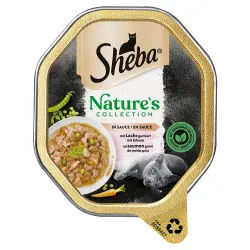 Sheba Nature's Collection 22 x 85 g sin cereales en salsa para gatos - con salmón