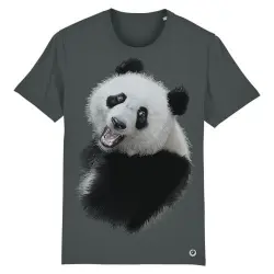 Camiseta Panda Smile color Gris