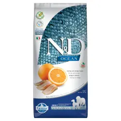 Farmina N&D Grain Free Arenque Marino y Naranja Adulto Mediano y Maxi  - 12 kg