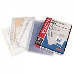 Esselte Funda Portadocumentos "Piel de naranja" 16 Taladros Caja 100 Uds