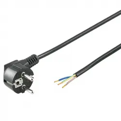 Goobay Cable de Alimentación Eléctrico Tipo F CEE7 a Bornes 3x1mm 3m Negro
