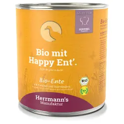 Herrmann's Menú Sensitive 6 x 800 g - Pato ecológico con hinojo y trigo sarraceno ecológicos