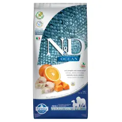 Farmina N&D Medium & Maxi Ocean sin cereales con bacalao, calabaza y naranja - 12 kg