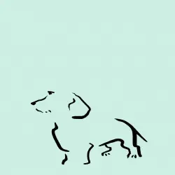 Ilustración de Terrier A4 sin marco color Mint