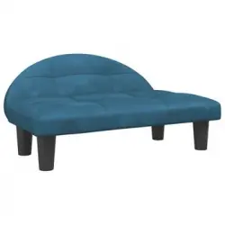 Cama Para Perros De Terciopelo Azul 70x52x30 Cm Vidaxl