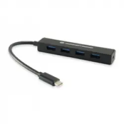 Conceptronic Hub USB-C 4xUSB 3.0 Negro