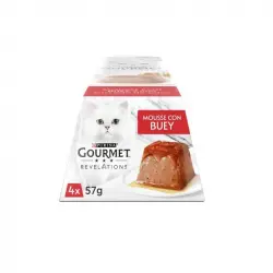 Gourmet Revelations Mousse Buey Comida Humeda Para Gato 24x57g, Unidades 24 Unidades.