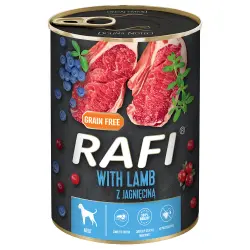 Rafi Adulto, 24 x 400 g - Con cordero, arándanos y arándanos rojos