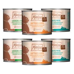 MjAMjAM Pure Meat comida húmeda para gatos 6 x 200 g - Pack mixto - Mezcla (3 variedades)