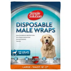 Simple Solution pañal desechable para perros macho - L: 45 - 69 cm, 12 unidades