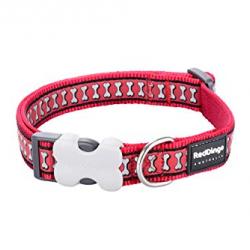 Collar Red Dingo Reflectante Bones Rojo L