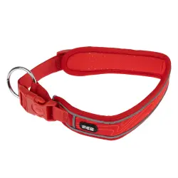 Collar TIAKI Soft & Safe rojo para perros - S: 35 - 45 cm contorno de cuello, 4 cm de ancho