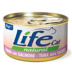 LifeCat Natural Adult comida húmeda para gatos 6 x 85 g - Atún con salmón