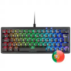 Mars Gaming Mkminipro Teclado Mecánico 60% Rgb Hot-swap Switch Marrón Portugués Negro