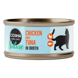 Cosma Nature 6 x 70 g - Pechuga de pollo y atún