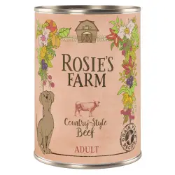 Rosie's Farm 6 x 400 g comida húmeda para perros en oferta: 5 + 1 ¡gratis! - Vacuno