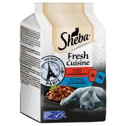 Sheba Fresh Cuisine Taste of Paris (CSM) - 6 x 50 g - Vacuno y pescado blanco