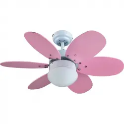 Bastilipo - Ventilador De Techo Con Mando A Distancia, 60w Y 75cm Diámetro- Luz Led Incorporada , Rosa/azul, 75 Cm, Aguadulce