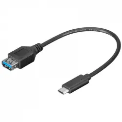 Goobay Cable USB-C a USB 3.0 Macho/Hembra 20cm Negro