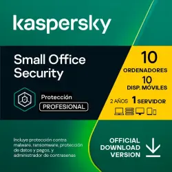 Kaspersky Small Office Security 10 Dispositivos 10 Móviles 1 Servidor 2 Años Licencia Digital