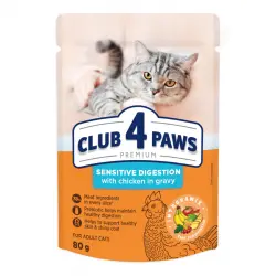 CLUB 4 PAWS Premium Pienso húmedo para para gatos adultos "Digestión sensible", 0,08kg
