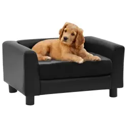 Vidaxl sofá rectangular negro para perros