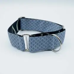 Baona collar martingale zanzibar de nylon reciclado azul para perros