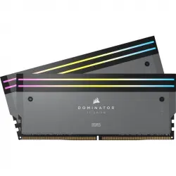 Corsair Dominator Titanium DDR5 6000MHz 64GB 2x32GB CL30 Memoria Dual AMD EXPO e Intel XMP Gris