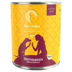 Herrmanns Menú 6 x 800 g - Classic: Pollo ecológico con arroz ecológico