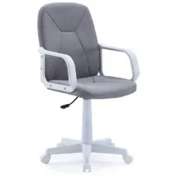 Home Heavenly Genet Silla de Escritorio con Altura Regulable Polipiel Gris Claro