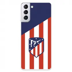 Funda del Atleti Escudo Fondo Atlético Licencia Oficial Atlético de Madrid para Samsung Galaxy S21 Plus